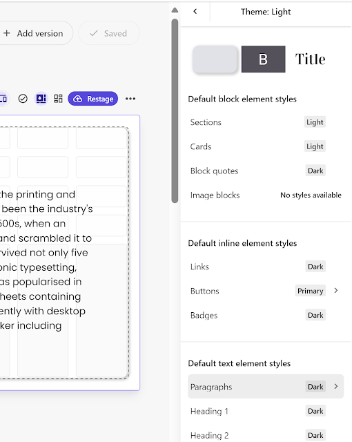 Theme settings editor