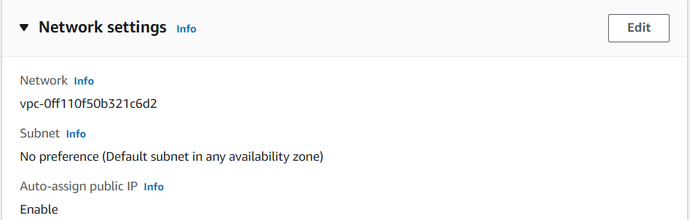 Network and IP settings