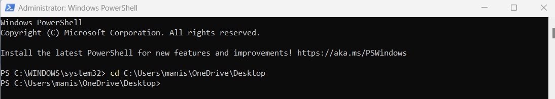 change directory