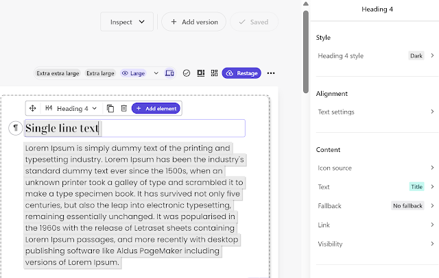 Text editor interface