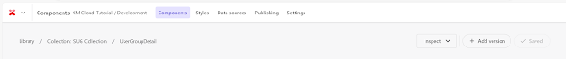 XM Cloud Components interface