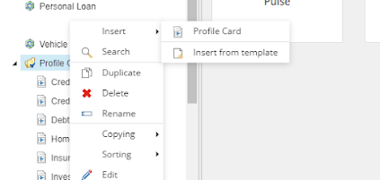 Inserting profile card in profile settings