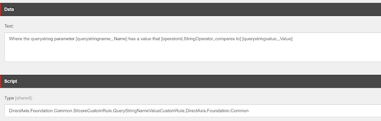 Query string rule details