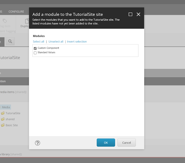 Module selection window