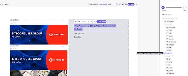 Sitecore text element configuration