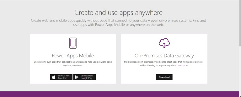 Power Apps options