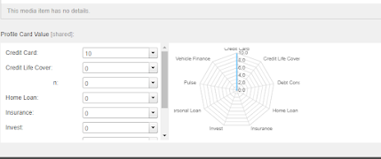 Profile card value with graph