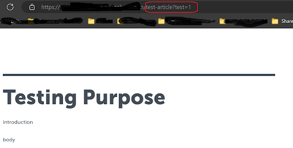 Page with query string in URL