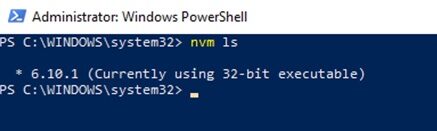 nvm current version