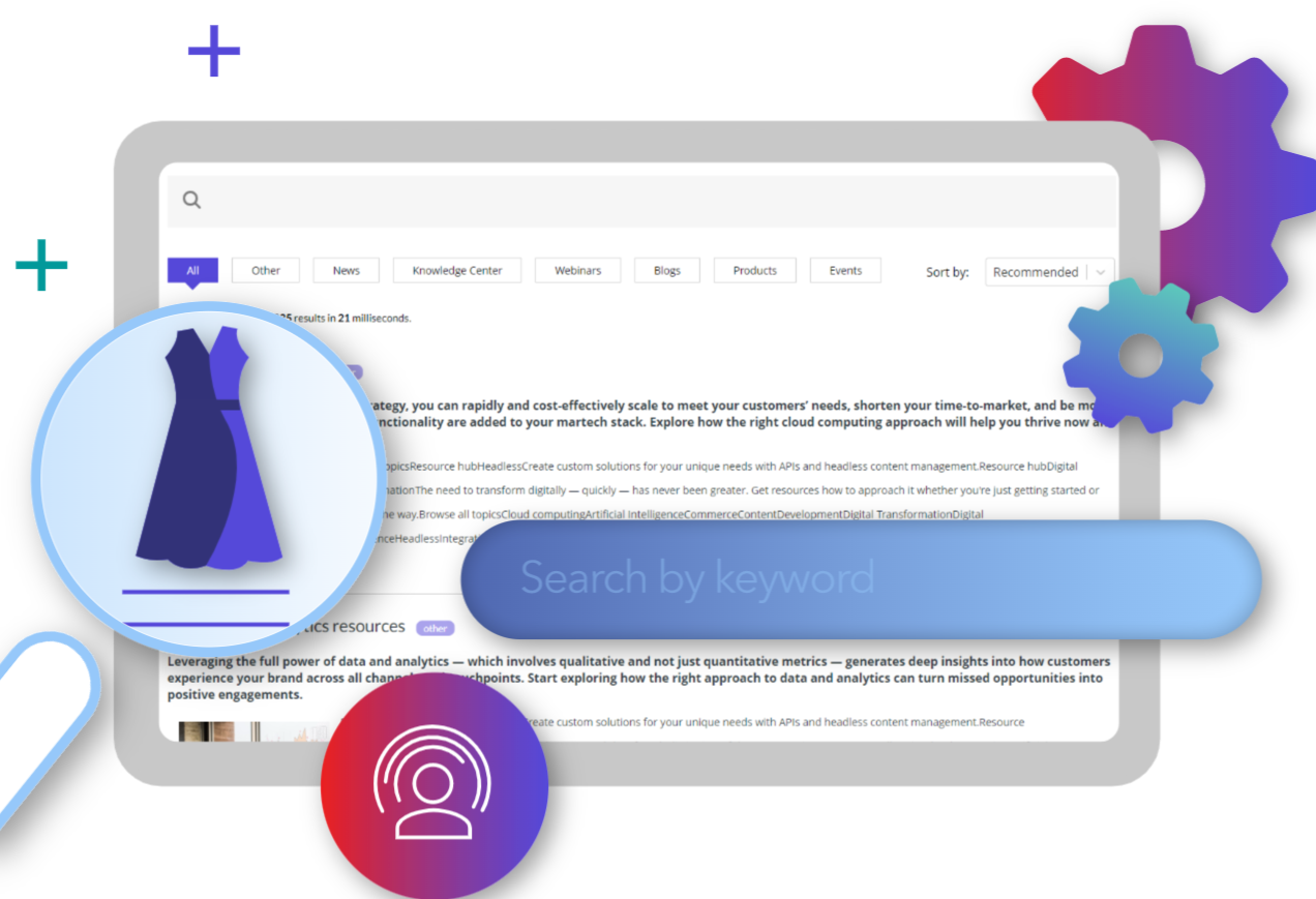 Search by keyword illustration