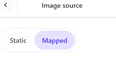 Image source option: Static vs Mapped