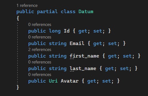 C# class for user data