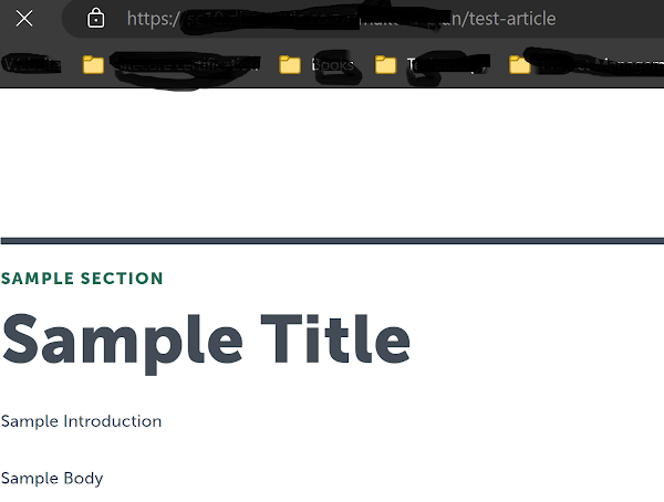 Sample article webpage