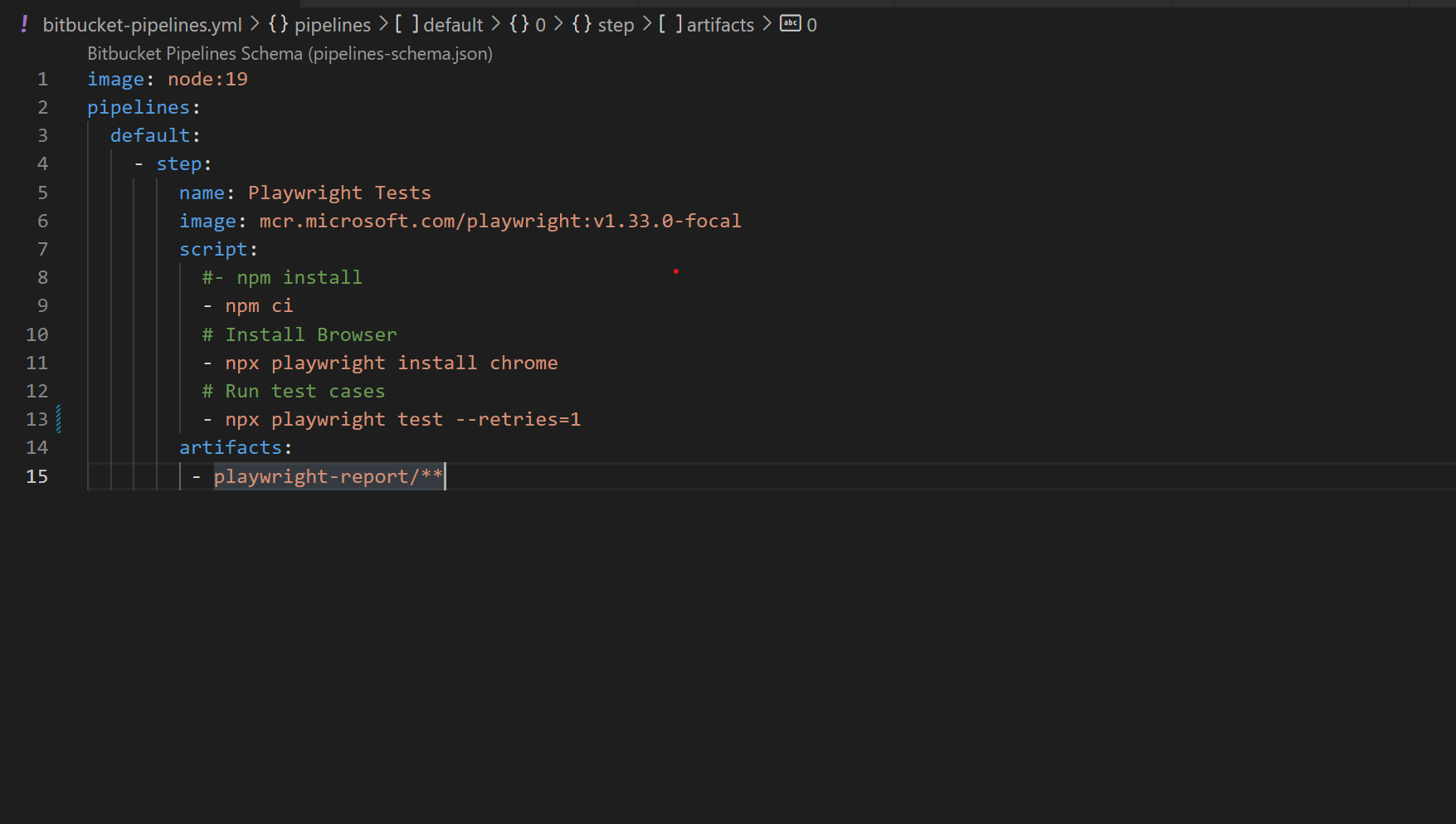 Bitbucket pipeline configuration