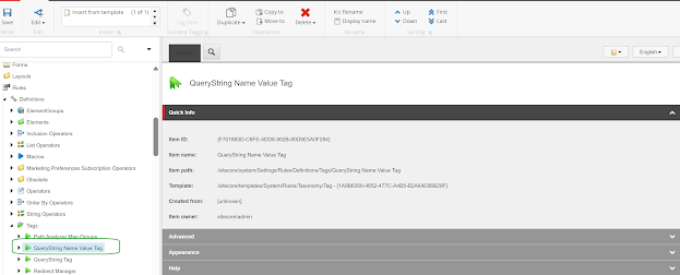 QueryString Name Value Tag interface