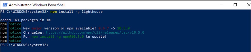 install lighthouse